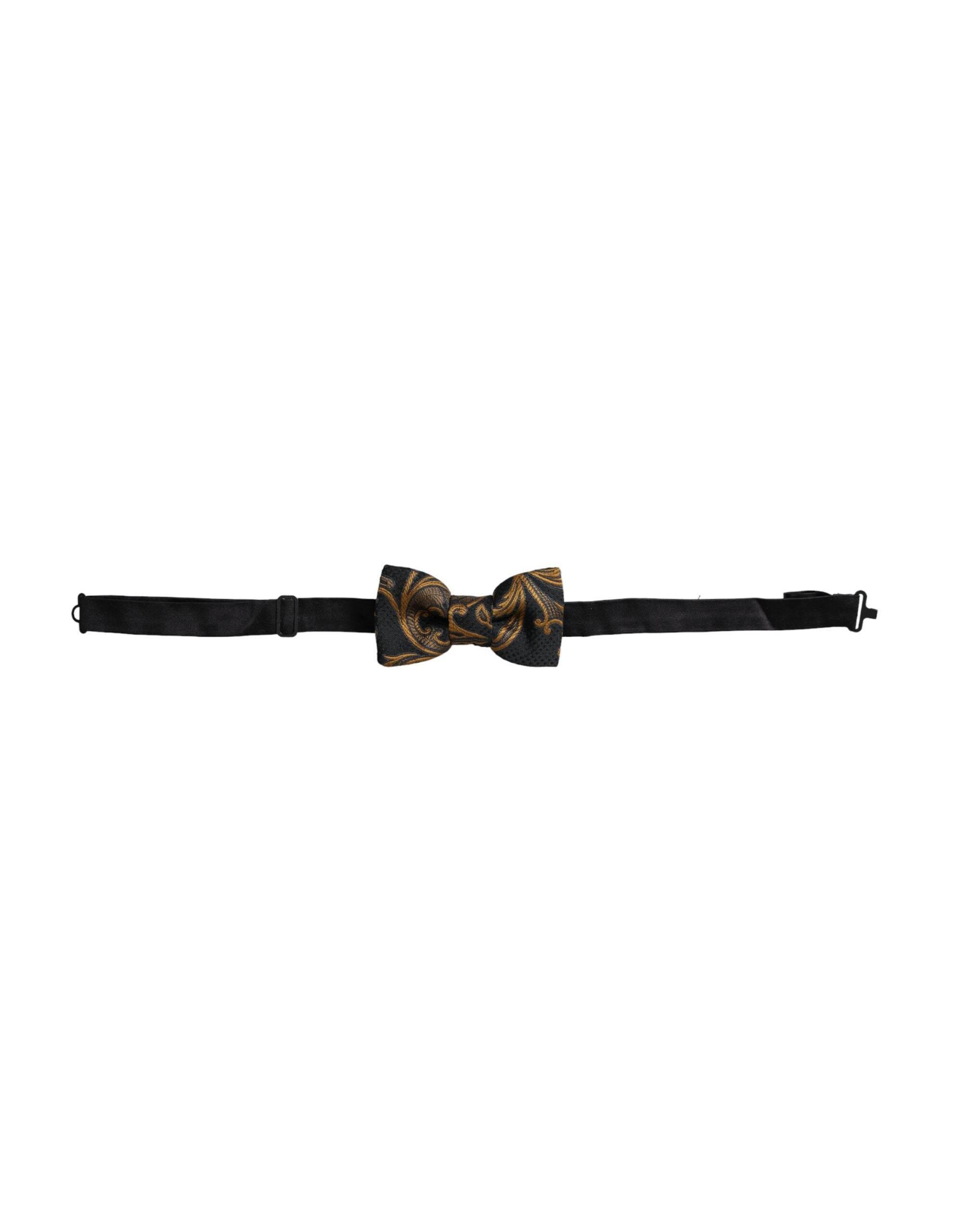 Dolce & Gabbana Multicolor Jacquard Adjustable Neck Men Bow Tie - Hilstor