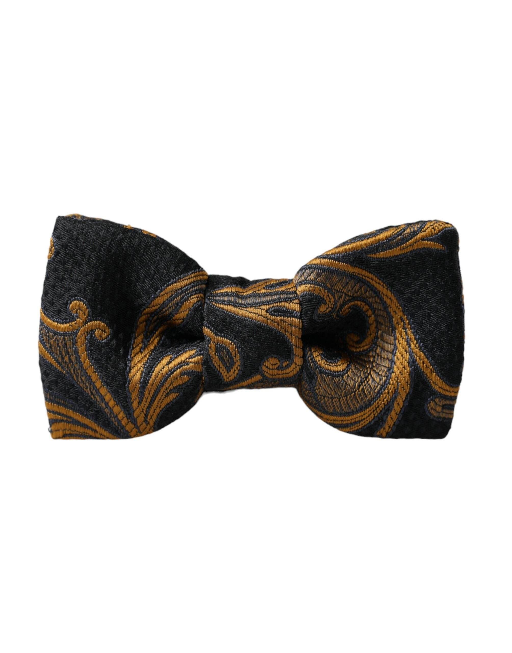 Dolce & Gabbana Multicolor Jacquard Adjustable Neck Men Bow Tie - Hilstor