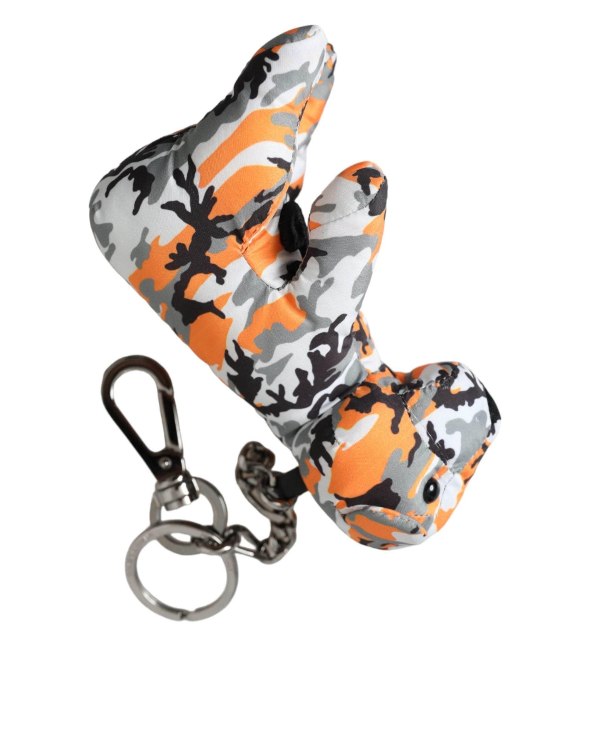 Dolce & Gabbana Multicolor Camouflage Animal Silhouette Keychain Keyring - Hilstor