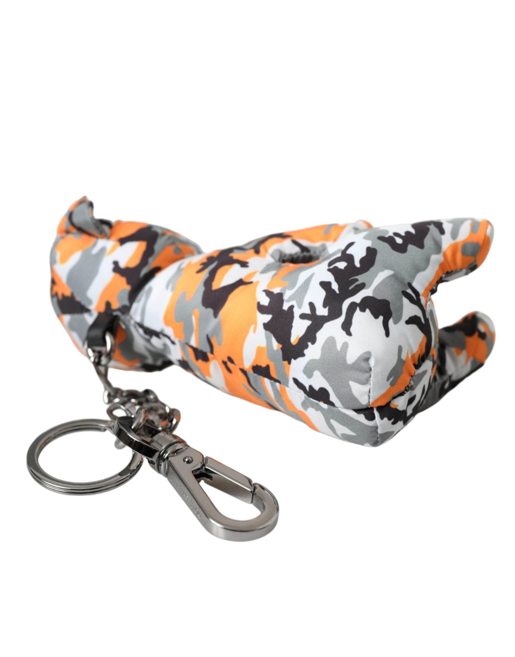 Dolce & Gabbana Multicolor Camouflage Animal Silhouette Keychain Keyring - Hilstor