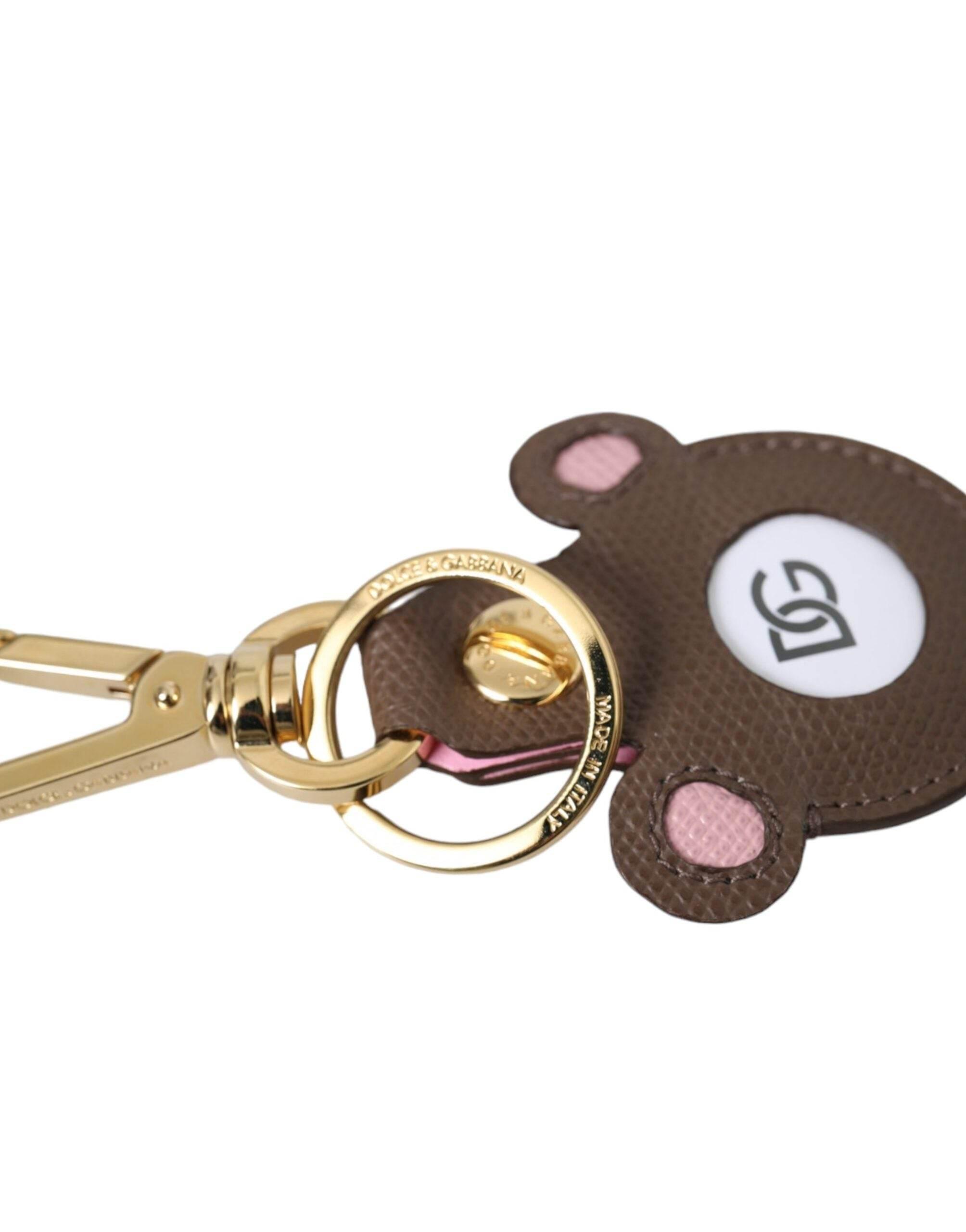 Dolce & Gabbana Multicolor Dauphine Calfskin DG Logo Keyring Keychain - Hilstor