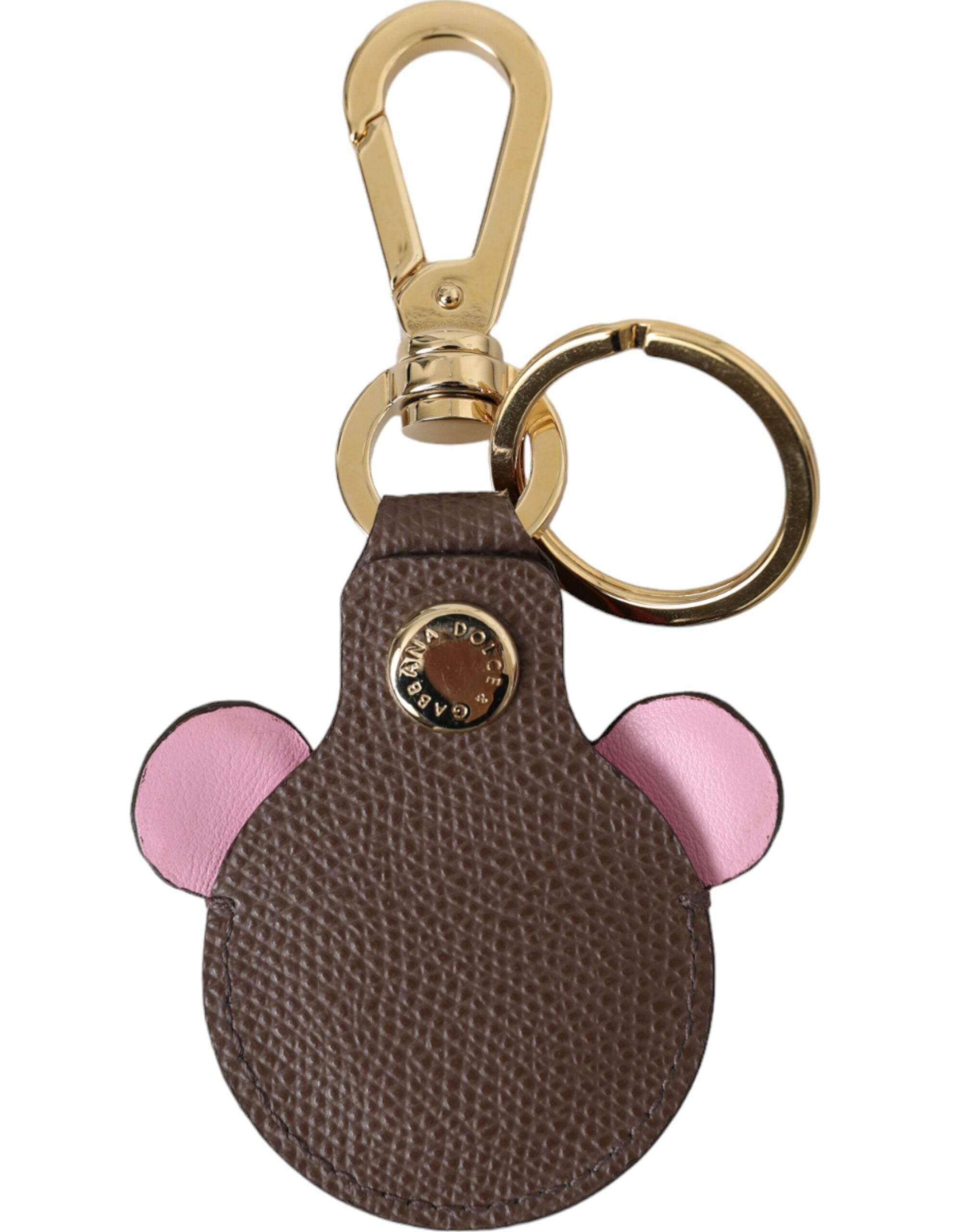Dolce & Gabbana Multicolor Dauphine Calfskin DG Logo Keyring Keychain - Hilstor