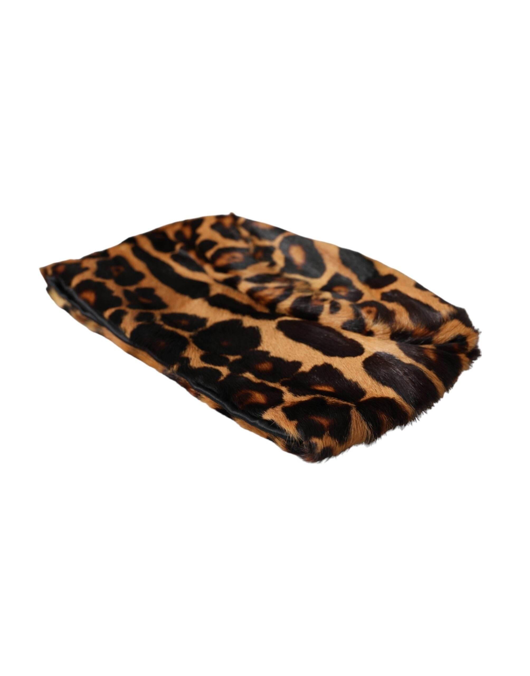 Dolce & Gabbana Brown Leopard Fur Women Bucket Hat - Hilstor