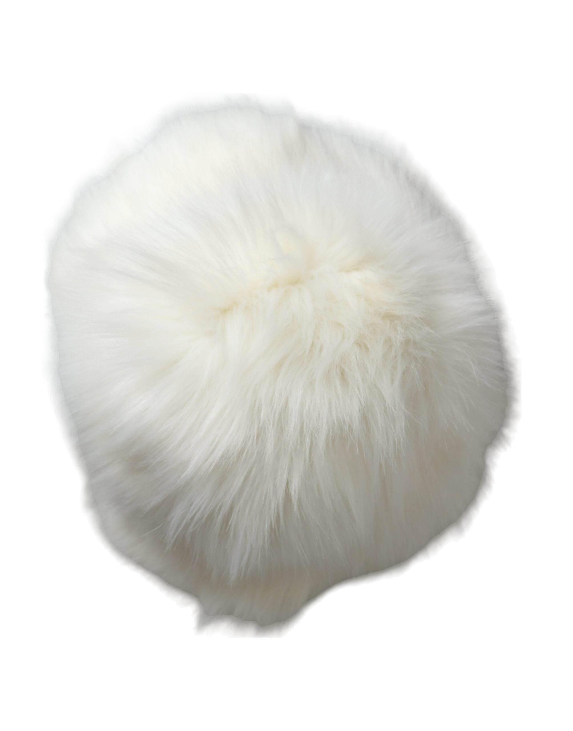 Dolce & Gabbana White Acrylic Fur Womens Bucket Hat - Hilstor