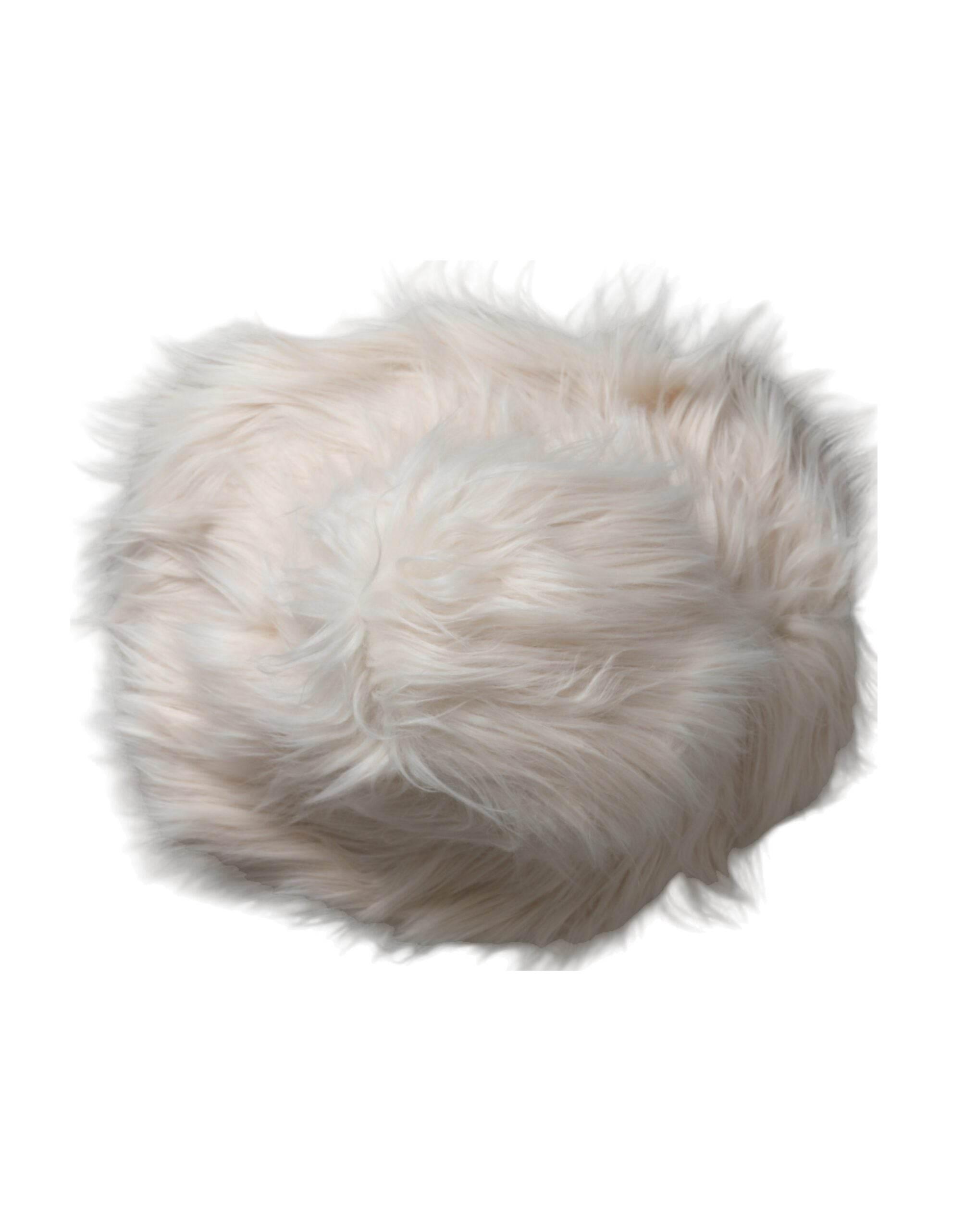 Dolce & Gabbana Off White Acrylic Fur Womens Bucket Hat - Hilstor