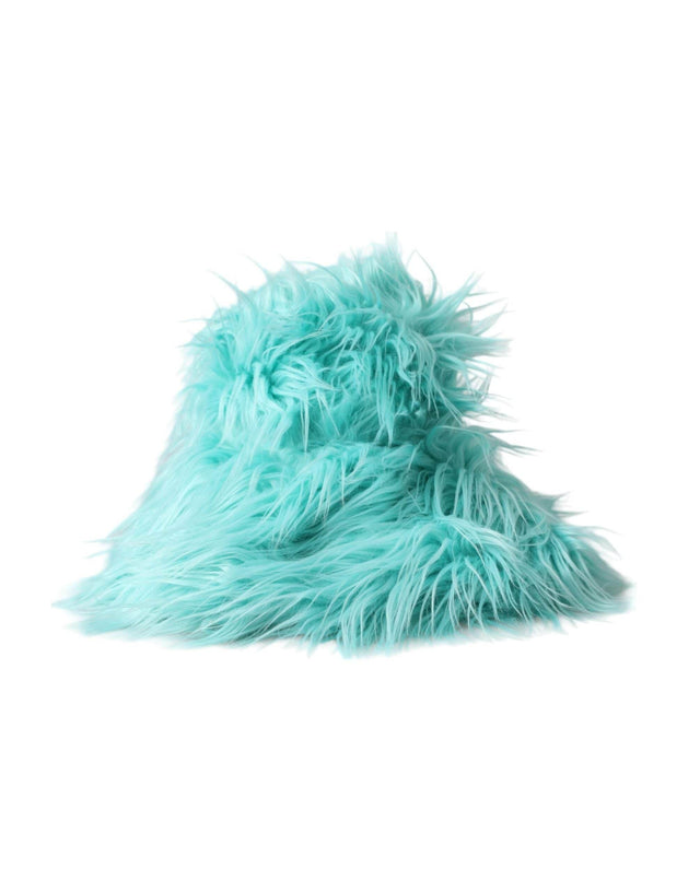 Dolce & Gabbana Mint Green Acrylic Fur Womens Bucket Hat - Hilstor