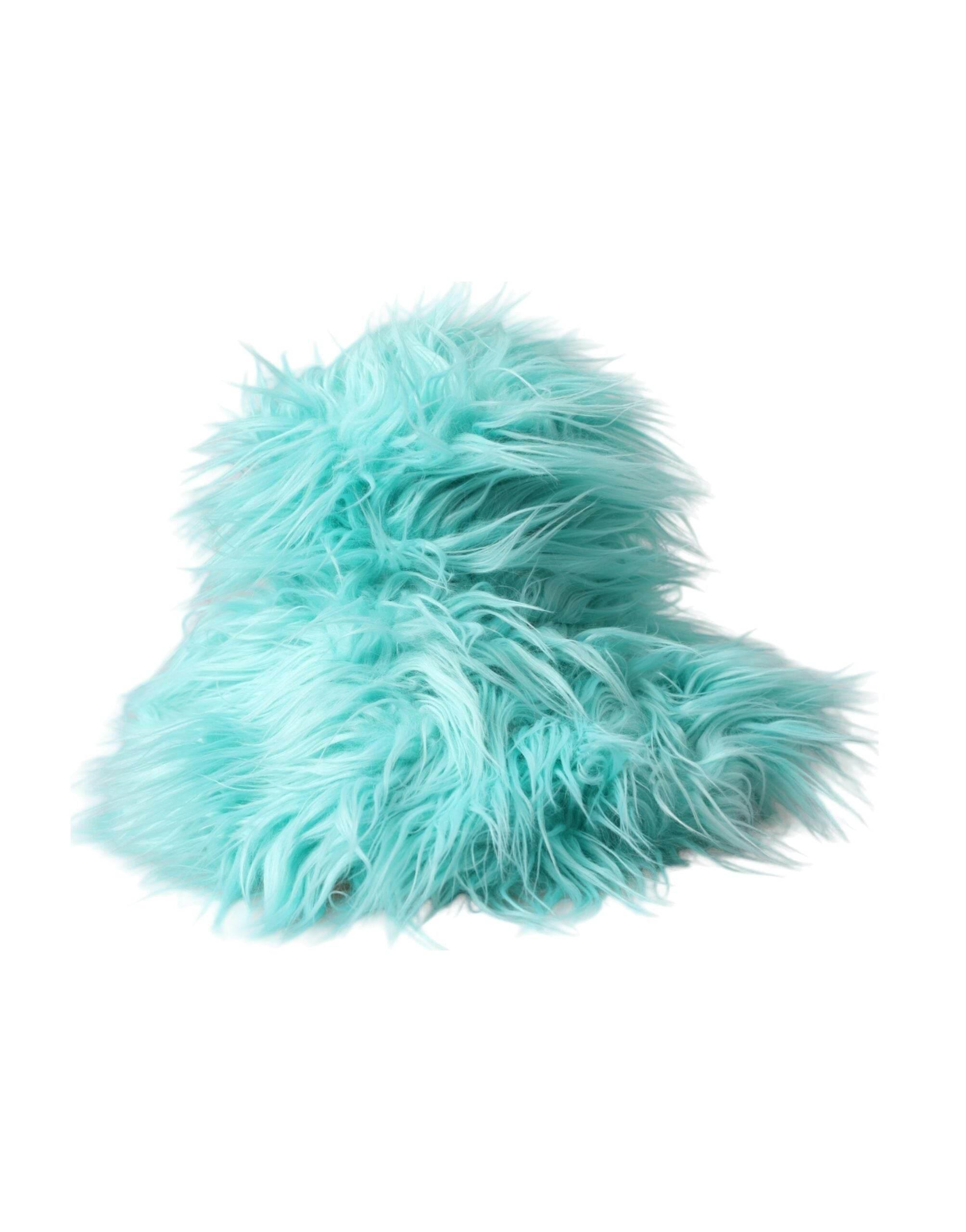 Dolce & Gabbana Mint Green Acrylic Fur Womens Bucket Hat - Hilstor