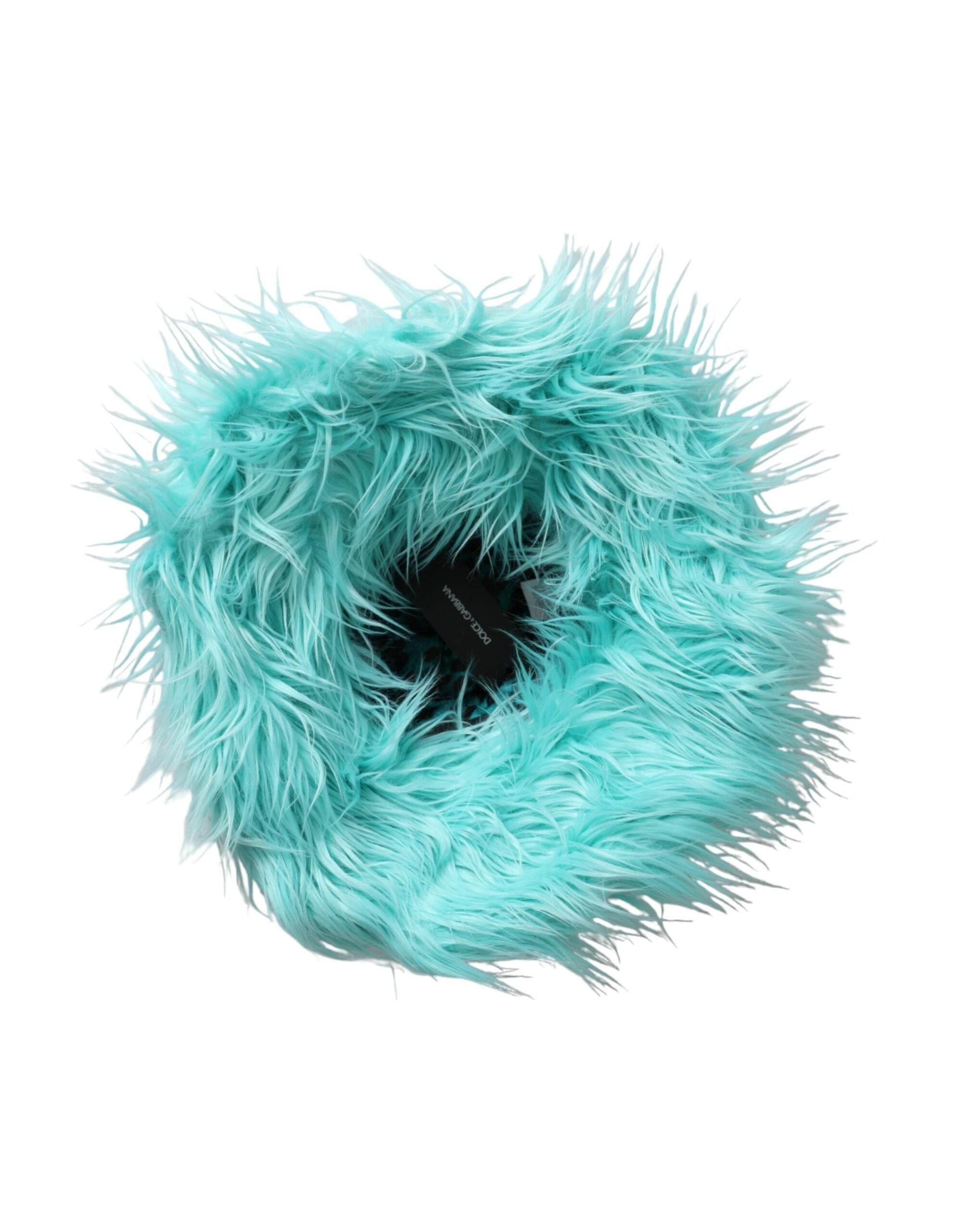Dolce & Gabbana Mint Green Acrylic Fur Womens Bucket Hat - Hilstor
