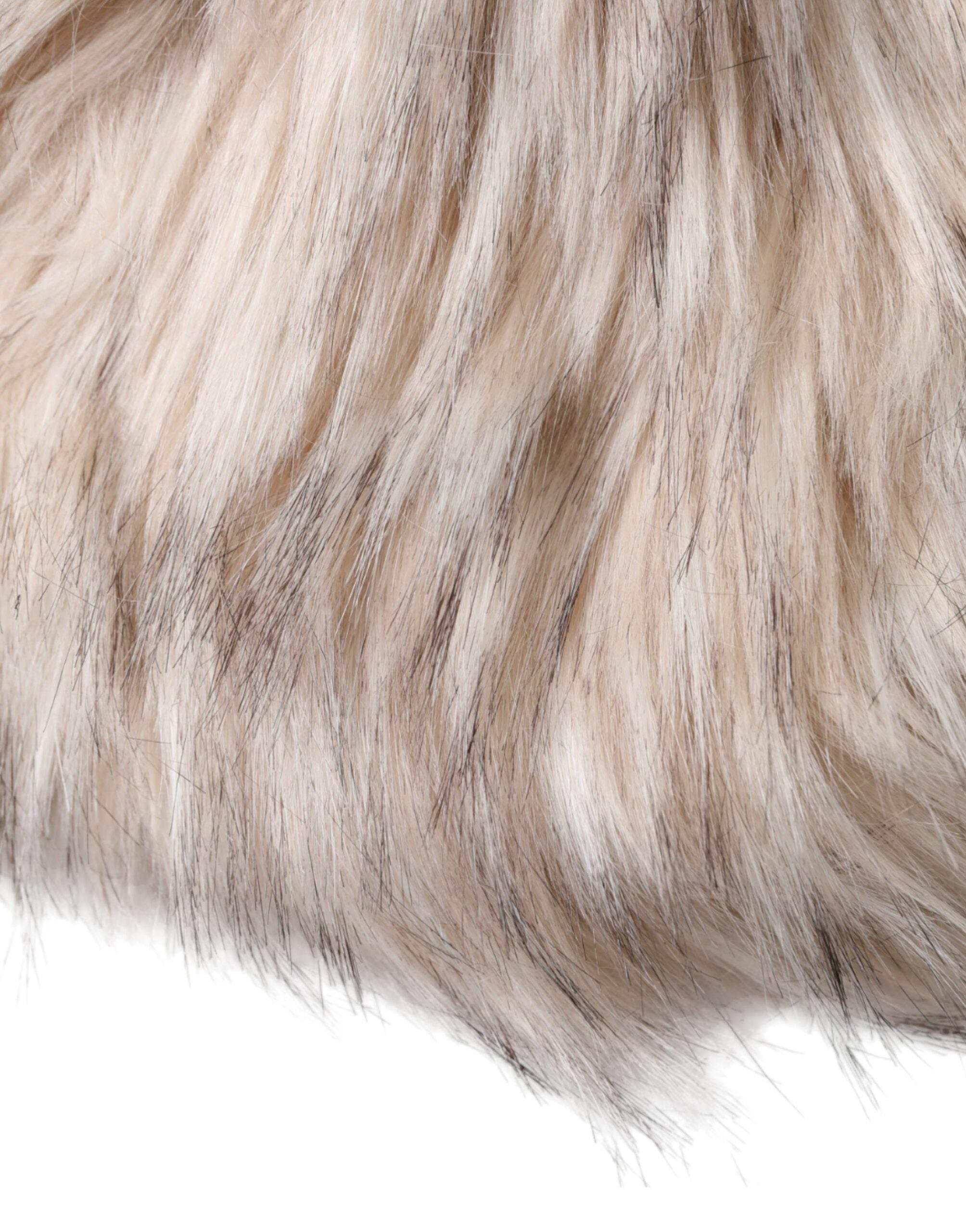 Dolce & Gabbana Beige Acrylic Fur Women Bucket Hat - Hilstor