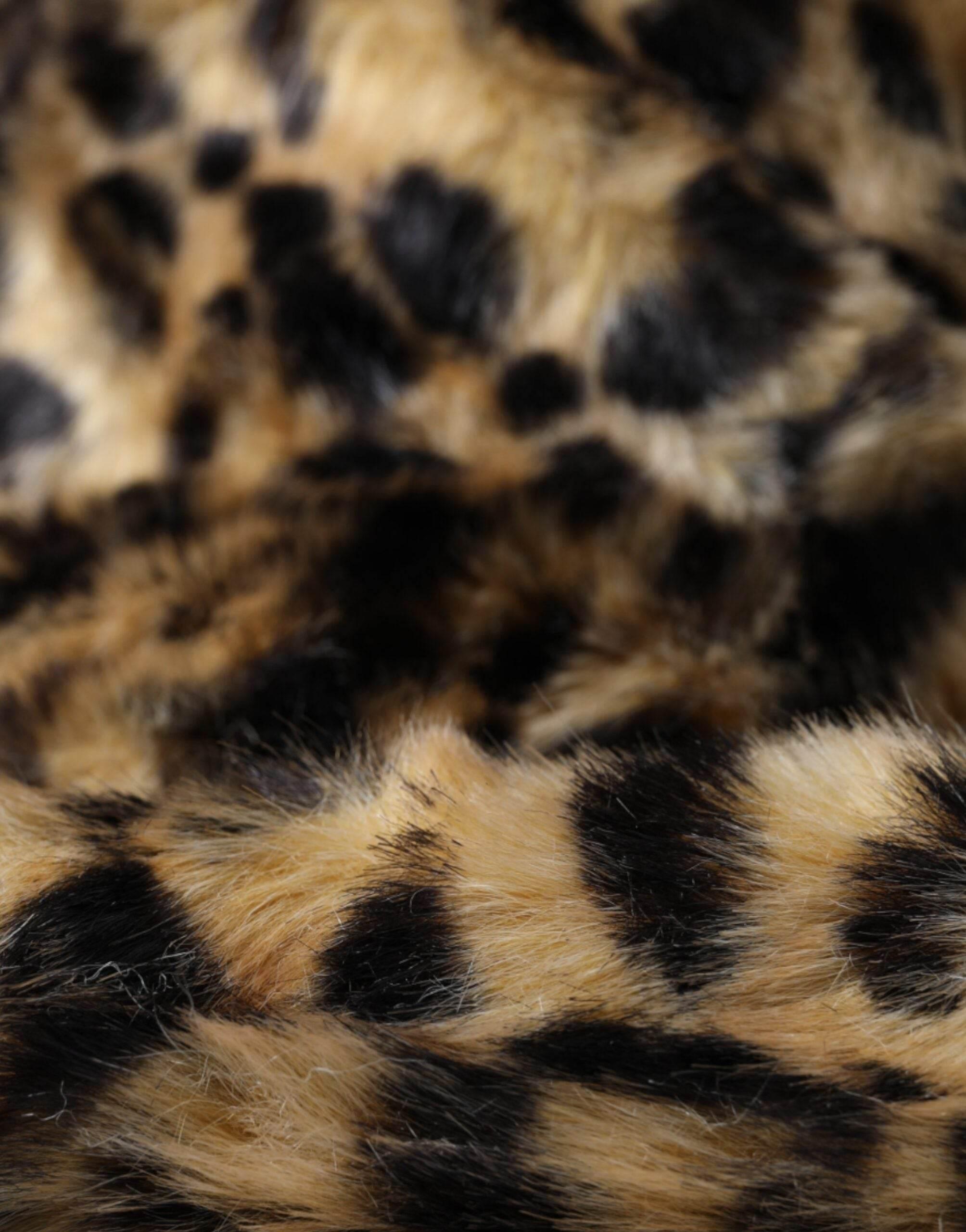 Dolce & Gabbana Brown Leopard Fur Women Bucket Hat - Hilstor