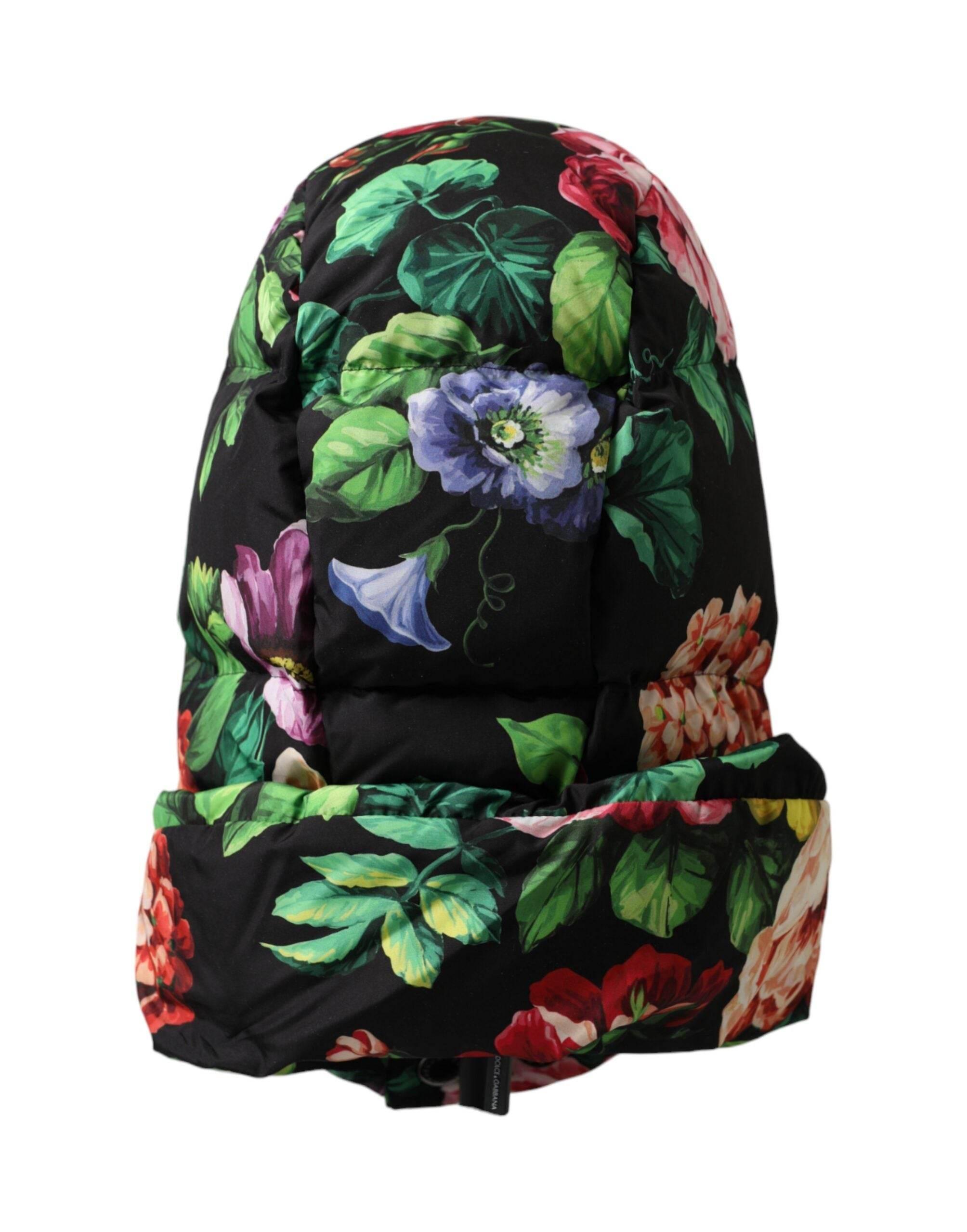 Dolce & Gabbana Hat Multicolor Floral Whole Head Wrap Hat - Hilstor