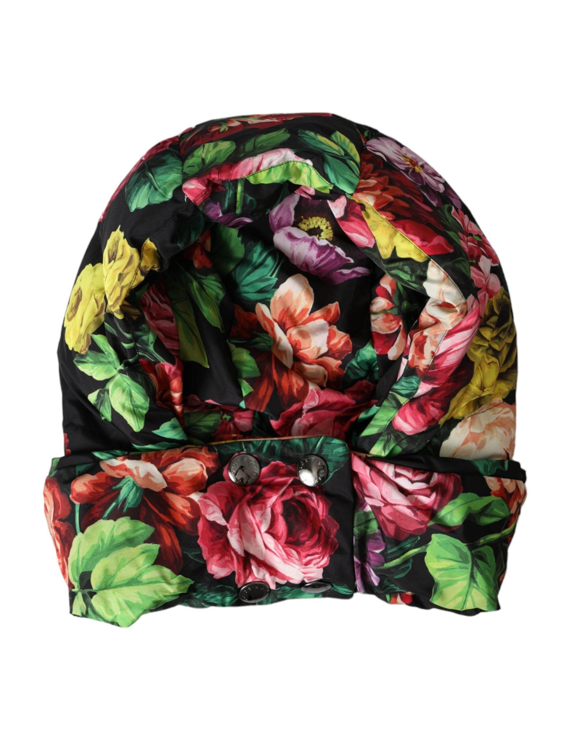 Dolce & Gabbana Hat Multicolor Floral Whole Head Wrap Hat - Hilstor