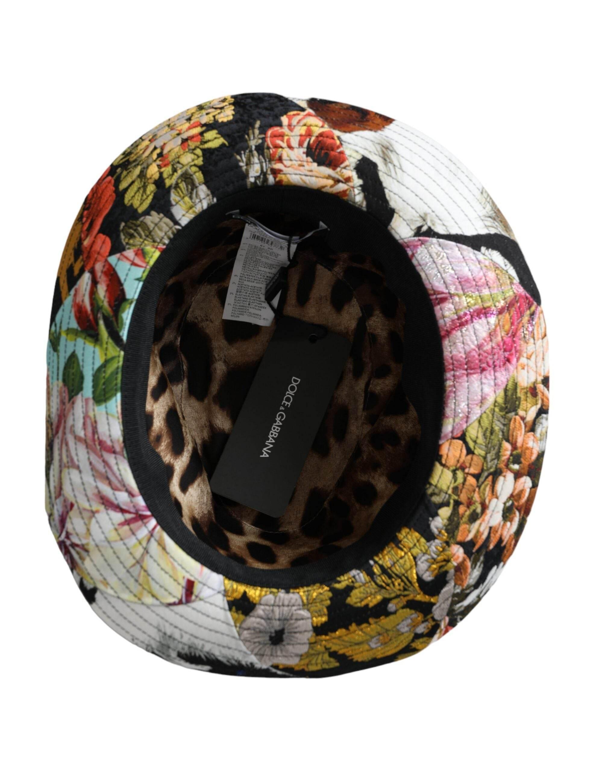 Dolce & Gabbana Multicolor Patchwork Women Fedora Wide Brim Hat - Hilstor