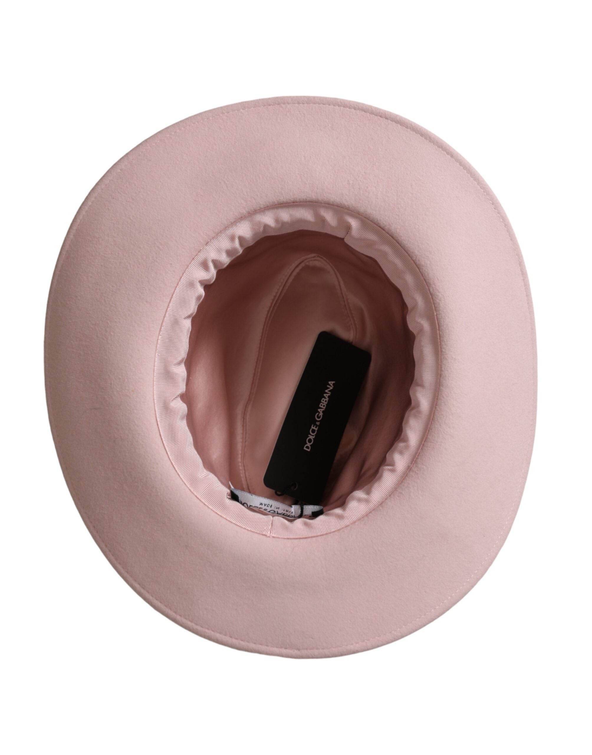 Dolce & Gabbana Pink Rabbit Fedora Trilby Women Hat - Hilstor