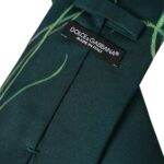 Dolce & Gabbana Green Printed 100% Silk Adjustable Men Tie - Hilstor
