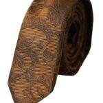 Dolce & Gabbana Brown Floral 100% Silk Adjustable Men Tie - Hilstor