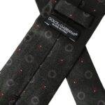 Dolce & Gabbana Dark Gray 100% Silk Fantasy Adjustable Men Tie - Hilstor