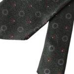 Dolce & Gabbana Dark Gray 100% Silk Fantasy Adjustable Men Tie - Hilstor