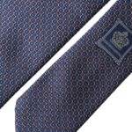 Dolce & Gabbana Navy Blue Silk Patterned Adjustable Men Tie - Hilstor
