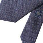 Dolce & Gabbana Navy Blue Silk Patterned Adjustable Men Tie - Hilstor