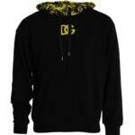 Dolce & Gabbana Black Logo Cotton Hooded Sweatshirt Sweater - Hilstor