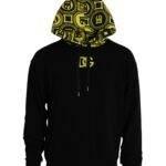 Dolce & Gabbana Black Logo Cotton Hooded Sweatshirt Sweater - Hilstor