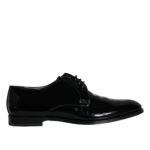 Dolce & Gabbana Black Calfskin Leather Derby Men Dress Shoes - Hilstor