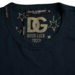 Dolce & Gabbana Dark Blue Cotton Round Neck Short Sleeves T-shirt - Hilstor