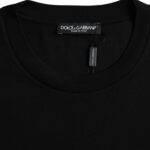 Dolce & Gabbana Black Cotton Round Neck Short Sleeves T-shirt - Hilstor