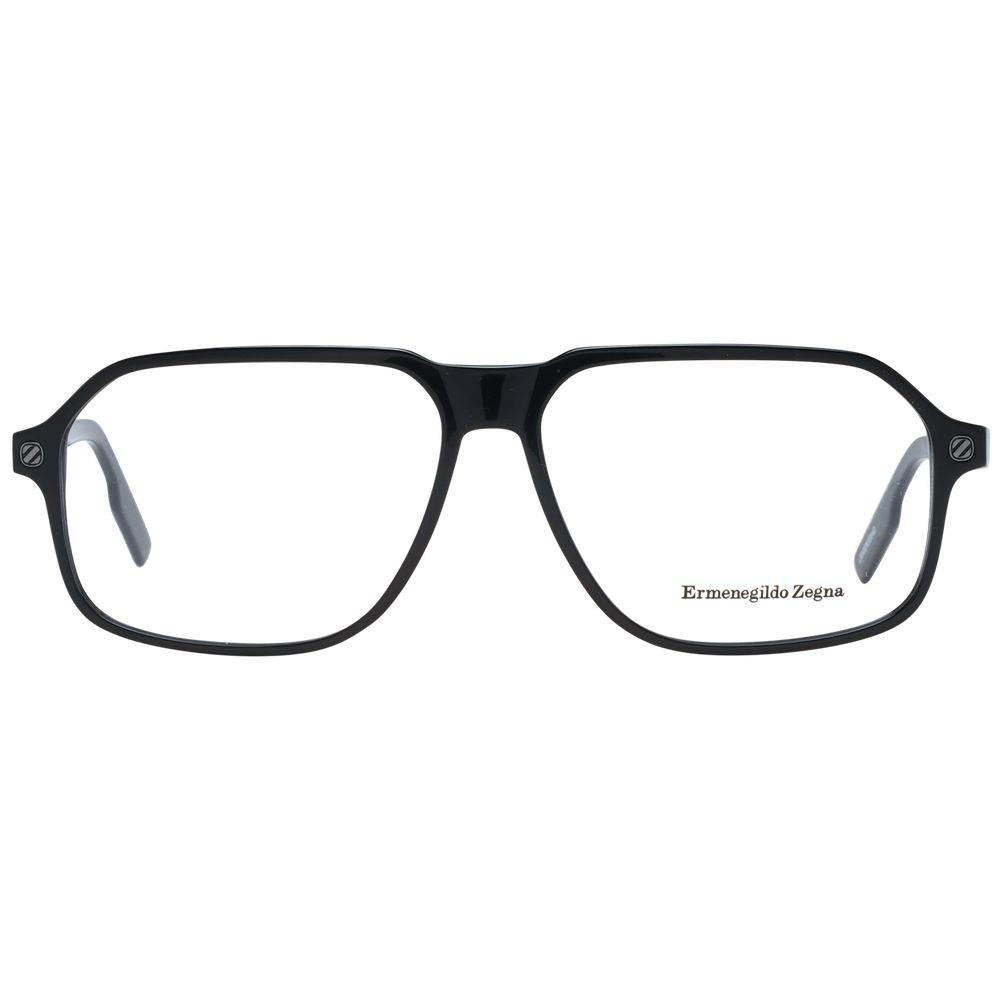 Ermenegildo Zegna Black Men Optical Frames - Hilstor