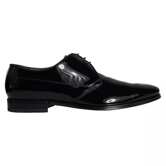 Dolce & Gabbana Black Calfskin Leather Derby Men Dress Shoes - Hilstor