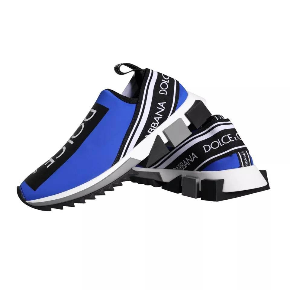 Dolce & Gabbana Blue Logo Low Top Sorrento Sneakers Shoes - Hilstor