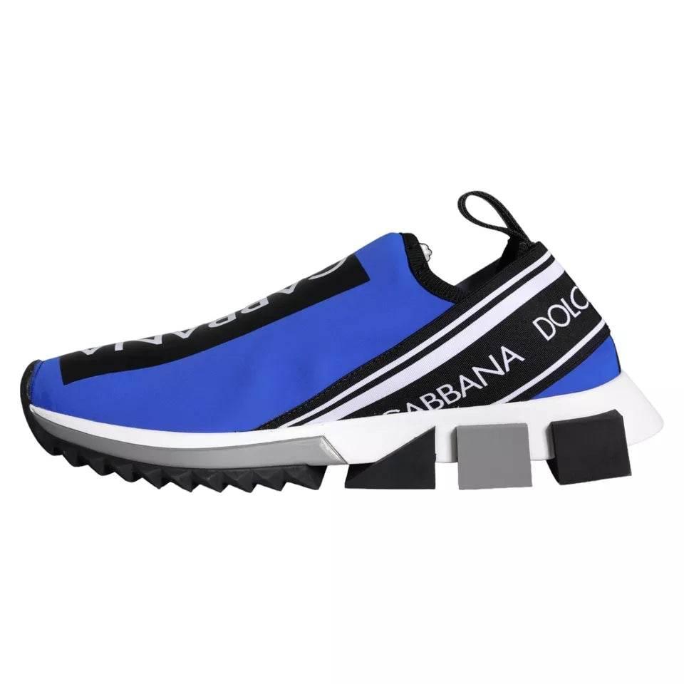 Dolce & Gabbana Blue Logo Low Top Sorrento Sneakers Shoes - Hilstor