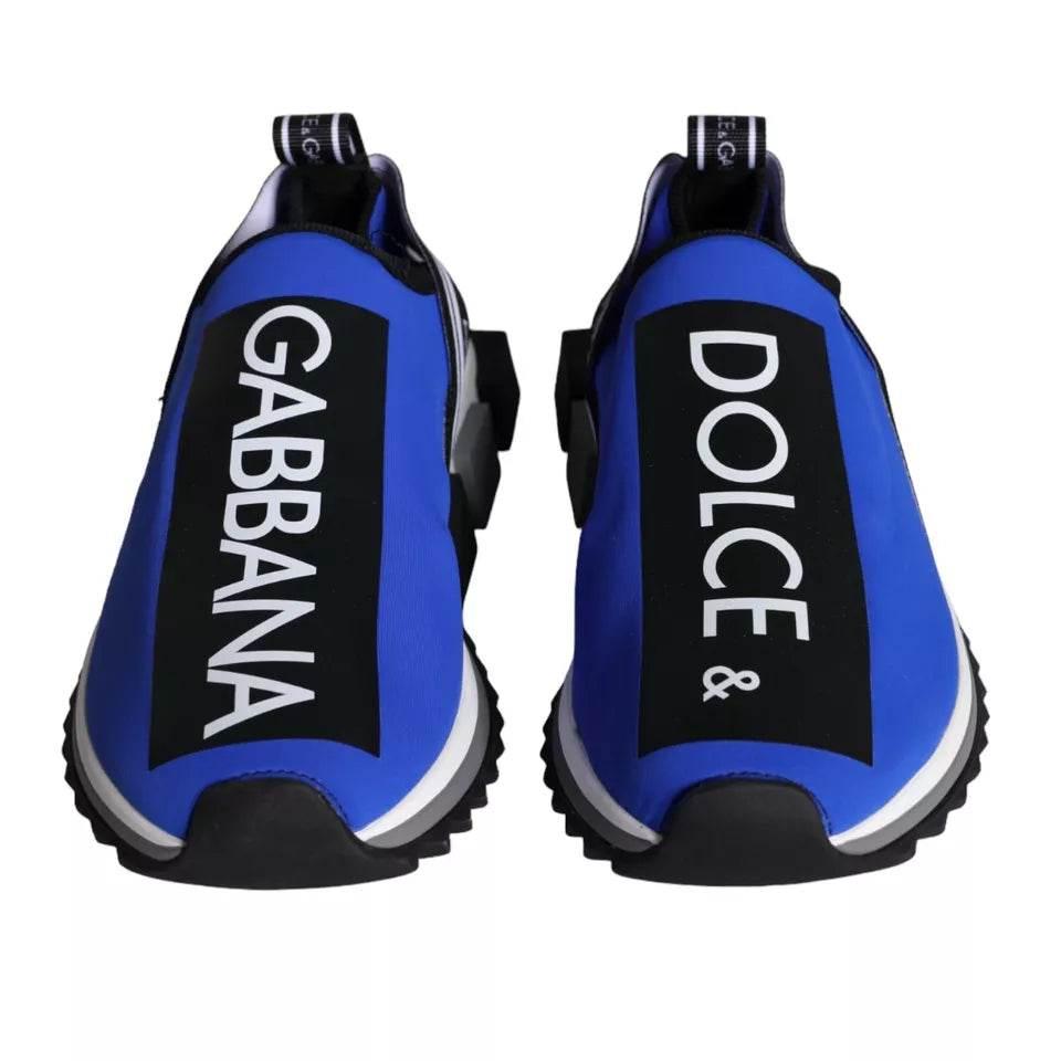 Dolce & Gabbana Blue Logo Low Top Sorrento Sneakers Shoes - Hilstor