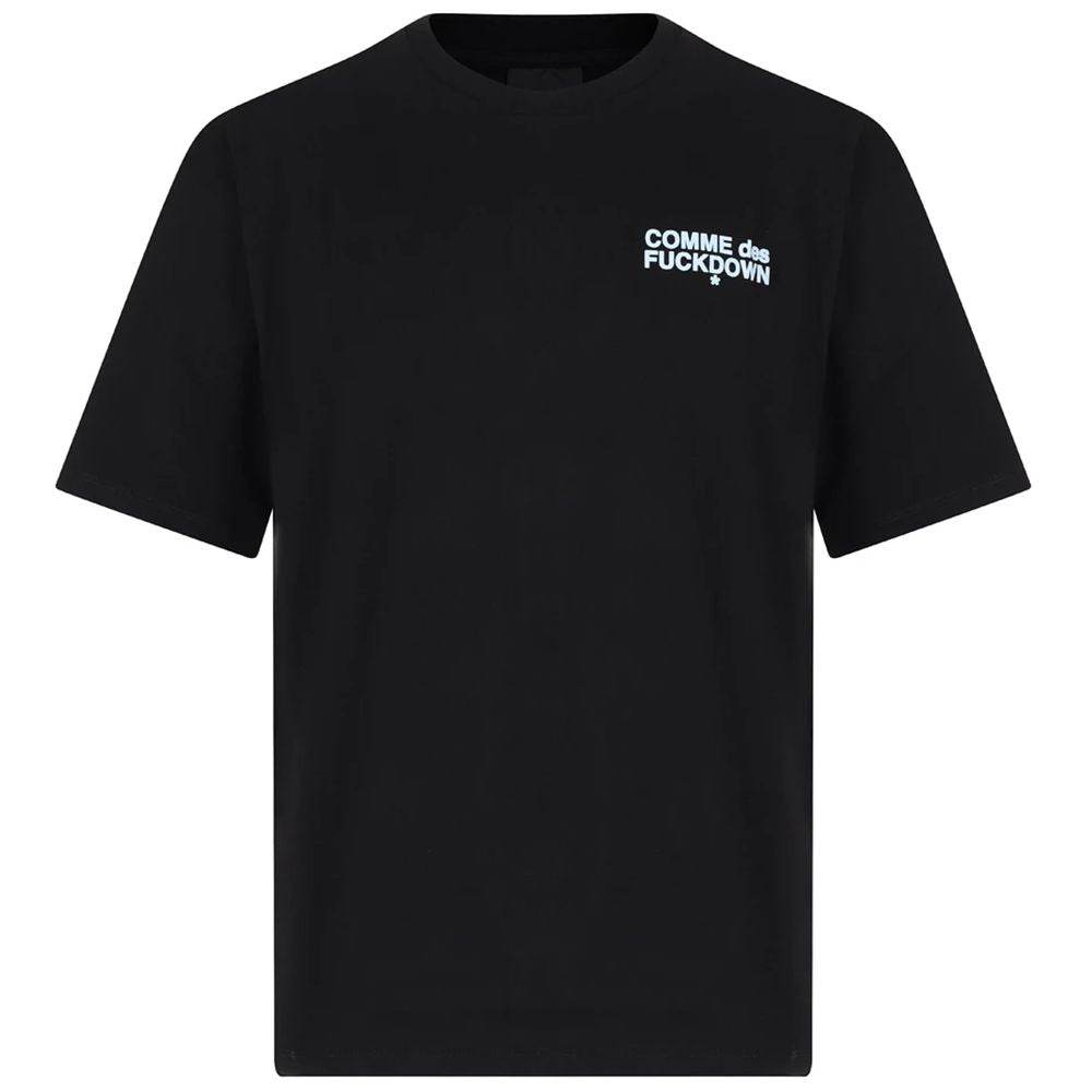 Comme Des Fuckdown Black Cotton T-Shirt - Hilstor