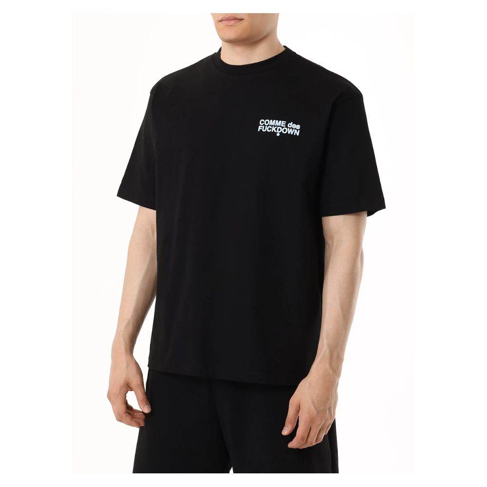 Comme Des Fuckdown Black Cotton T-Shirt - Hilstor