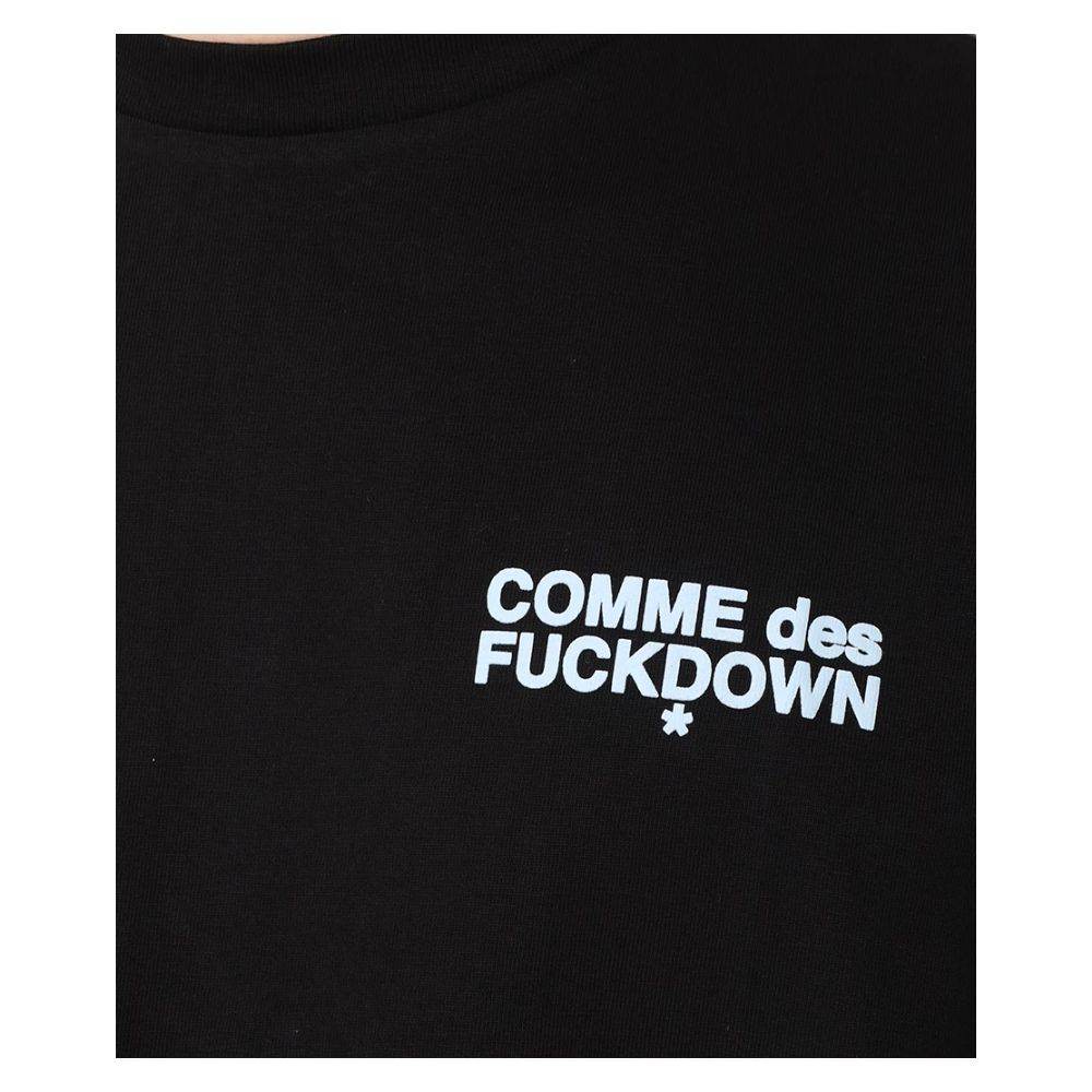 Comme Des Fuckdown Black Cotton T-Shirt - Hilstor
