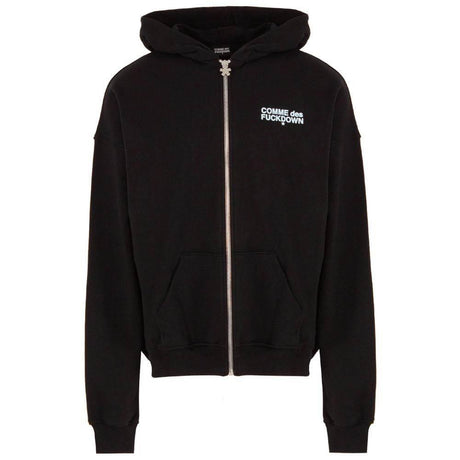 Comme Des Fuckdown Black Cotton Men's Hooded Sweatshirt - Hilstor