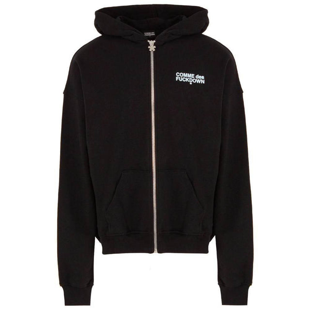 Comme Des Fuckdown Black Cotton Men's Hooded Sweatshirt - Hilstor