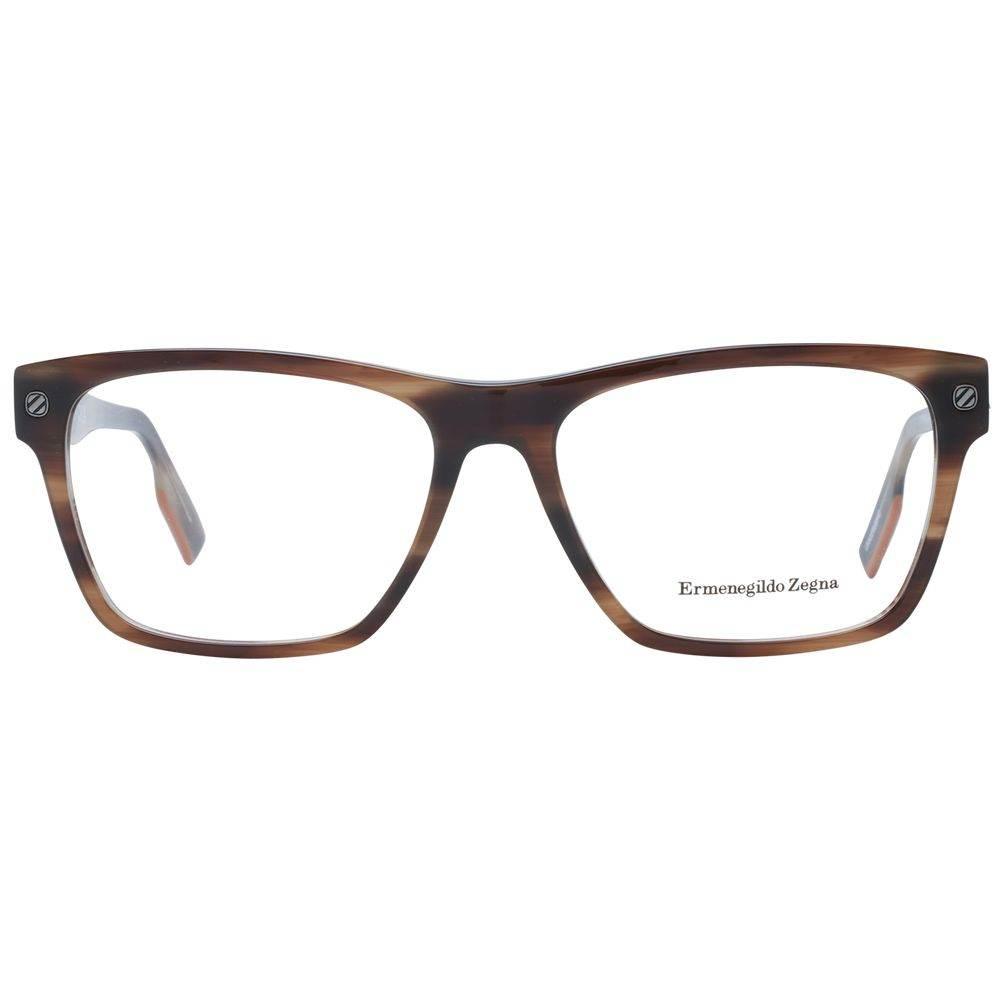 Ermenegildo Zegna Brown Men Optical Frames - Hilstor