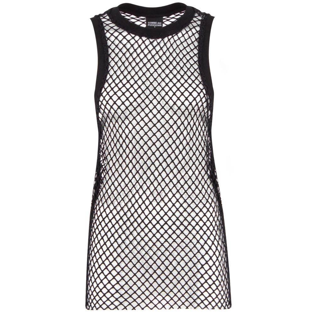 Comme Des Fuckdown Black Polyester Women Tank Top - Hilstor