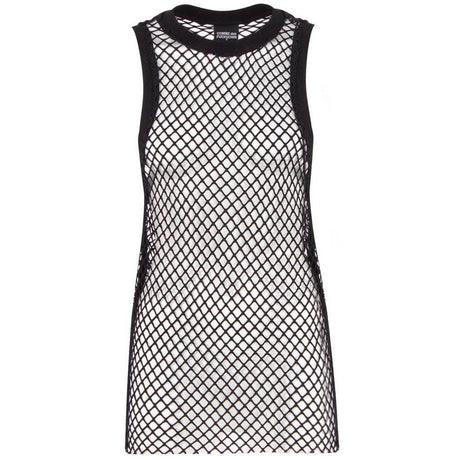 Comme Des Fuckdown Black Polyester Women Tank Top - Hilstor
