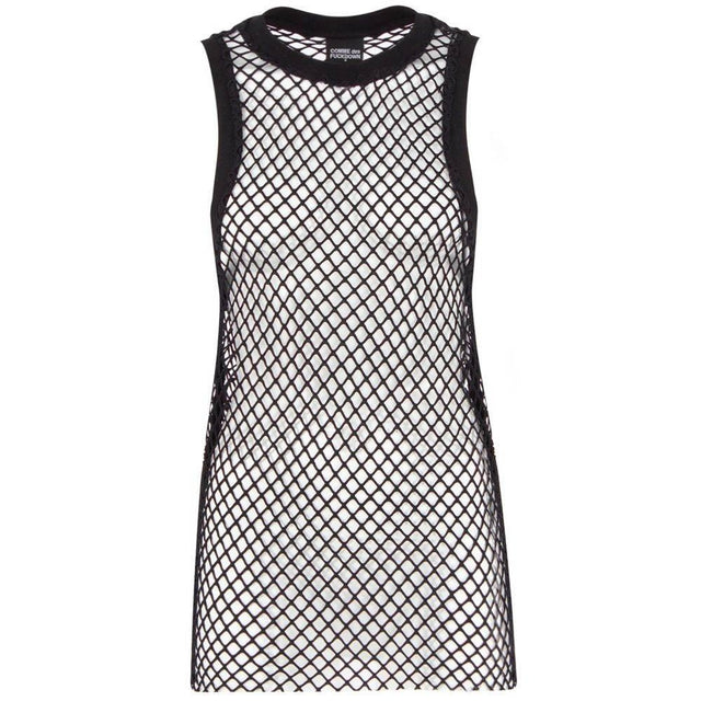 Comme Des Fuckdown Black Polyester Women Tank Top - Hilstor