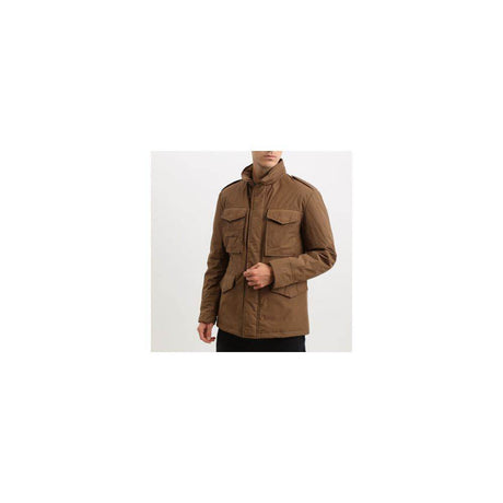 Add Brown Polyester Jacket - Hilstor