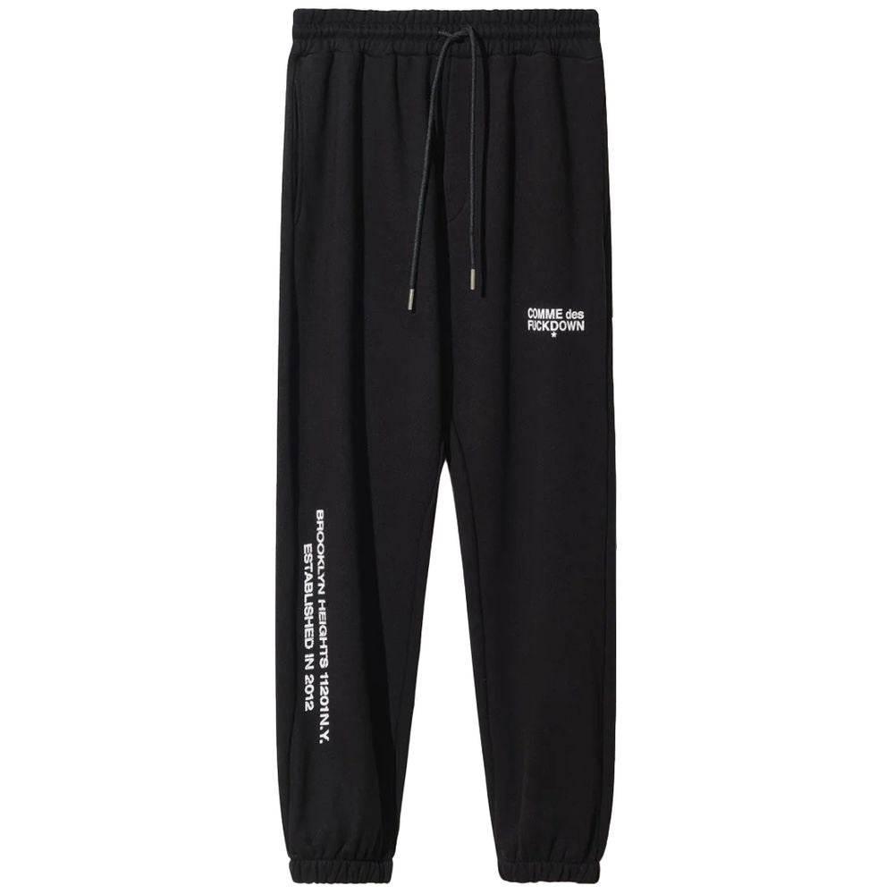 Comme Des Fuckdown Black Cotton Men Sweatpants - Hilstor