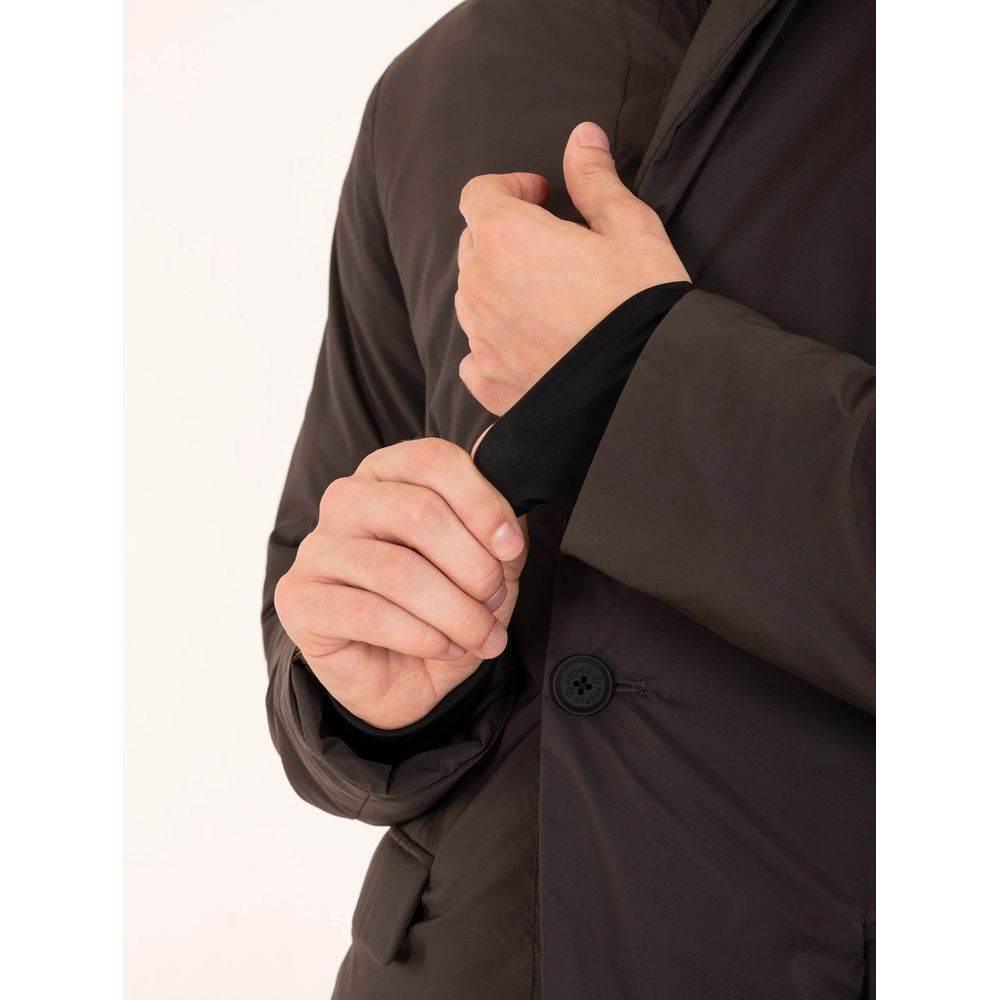 People Of Shibuya Brown Polyester Men Jacket - Hilstor