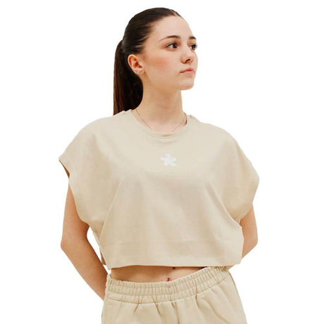 Comme Des Fuckdown Beige Cotton Women T-Shirt - Hilstor