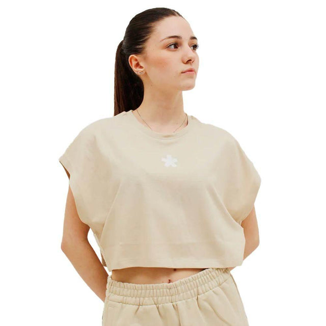 Comme Des Fuckdown Beige Cotton Women T-Shirt - Hilstor