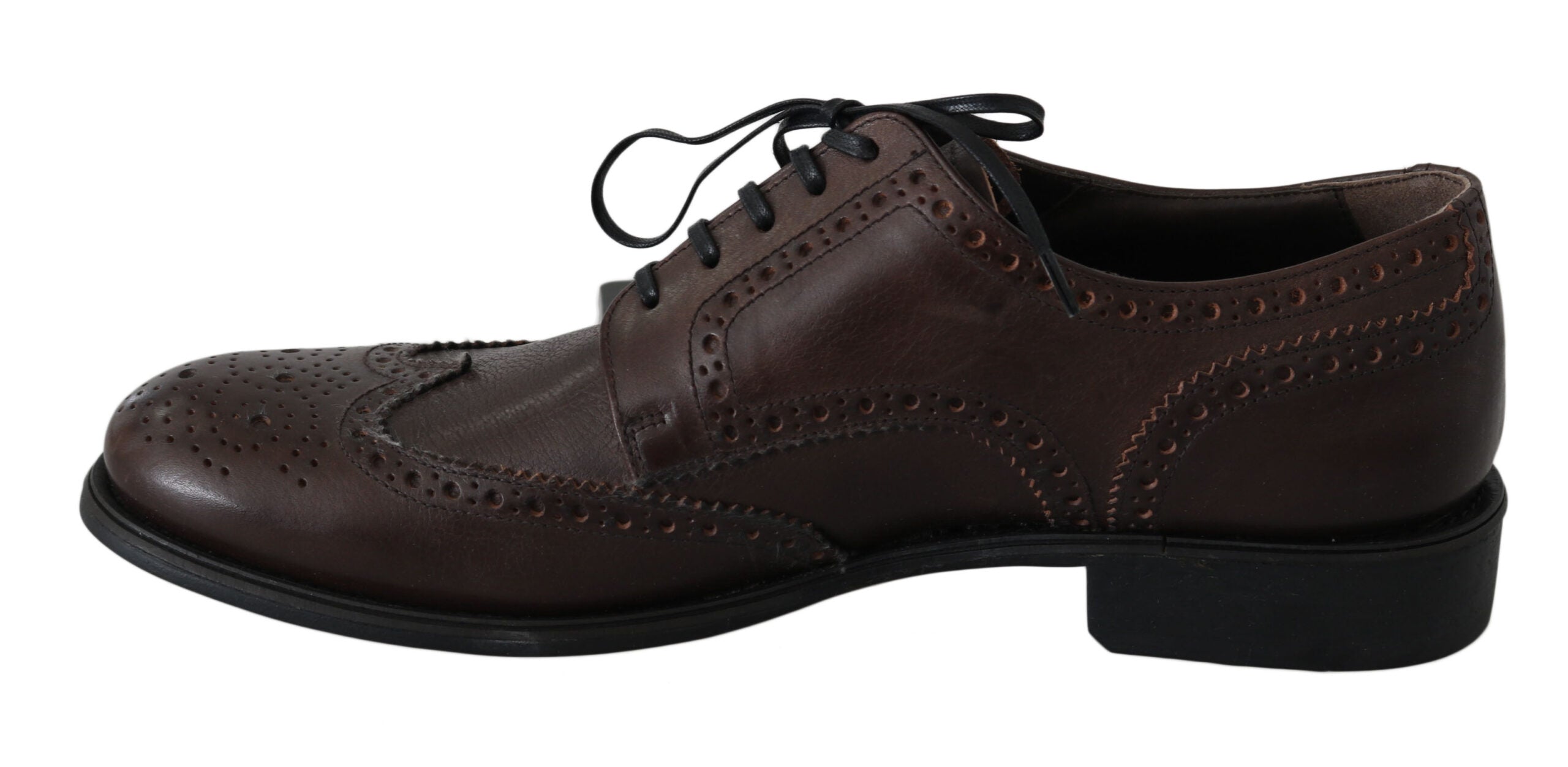 Dolce & Gabbana Elegant brunt læder Derby Brogues