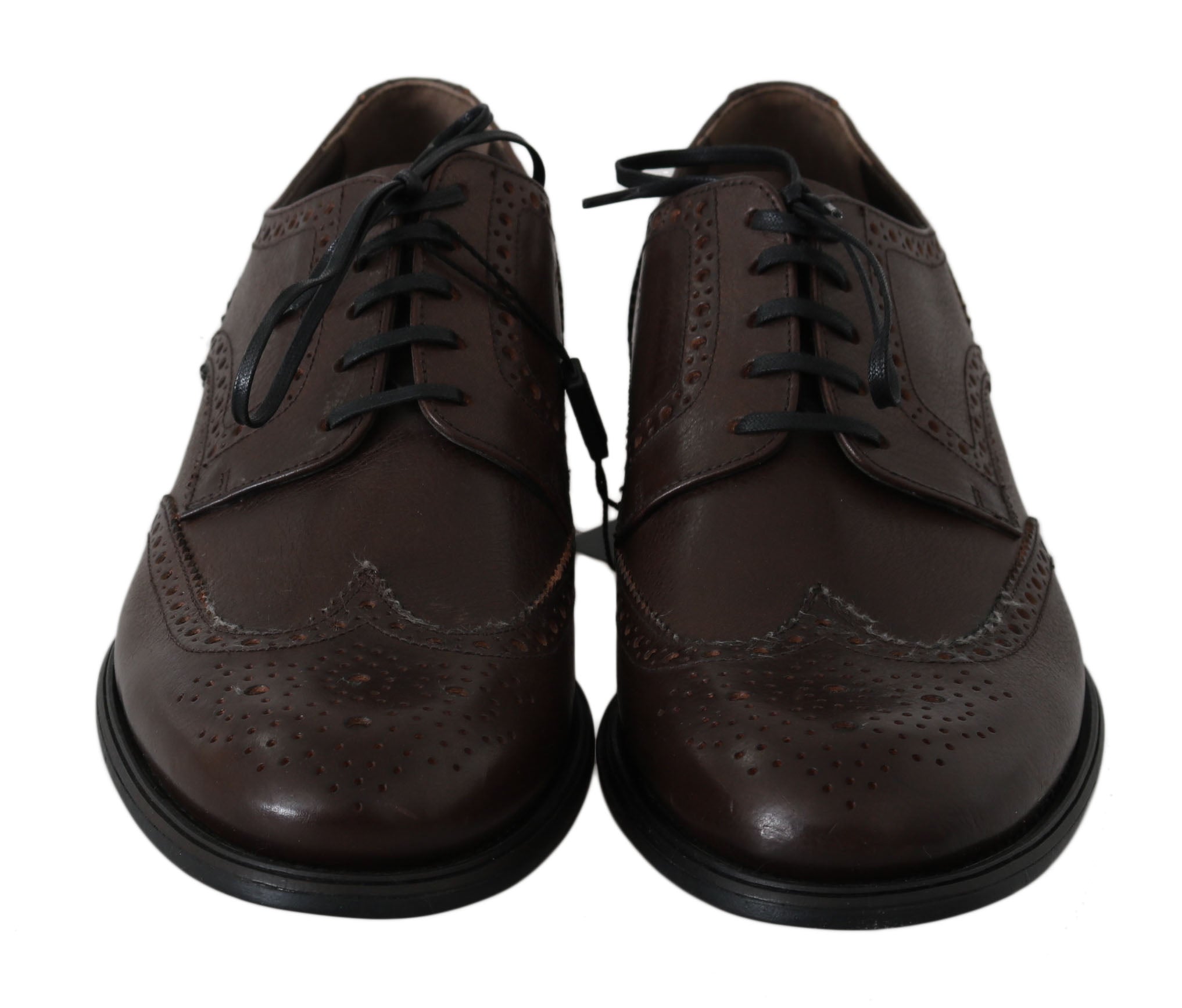Dolce & Gabbana Elegant brunt læder Derby Brogues